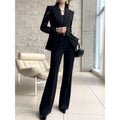 One Button Lace Panelled Blazer And Trousers Two Piece Set Viral Finds Hub