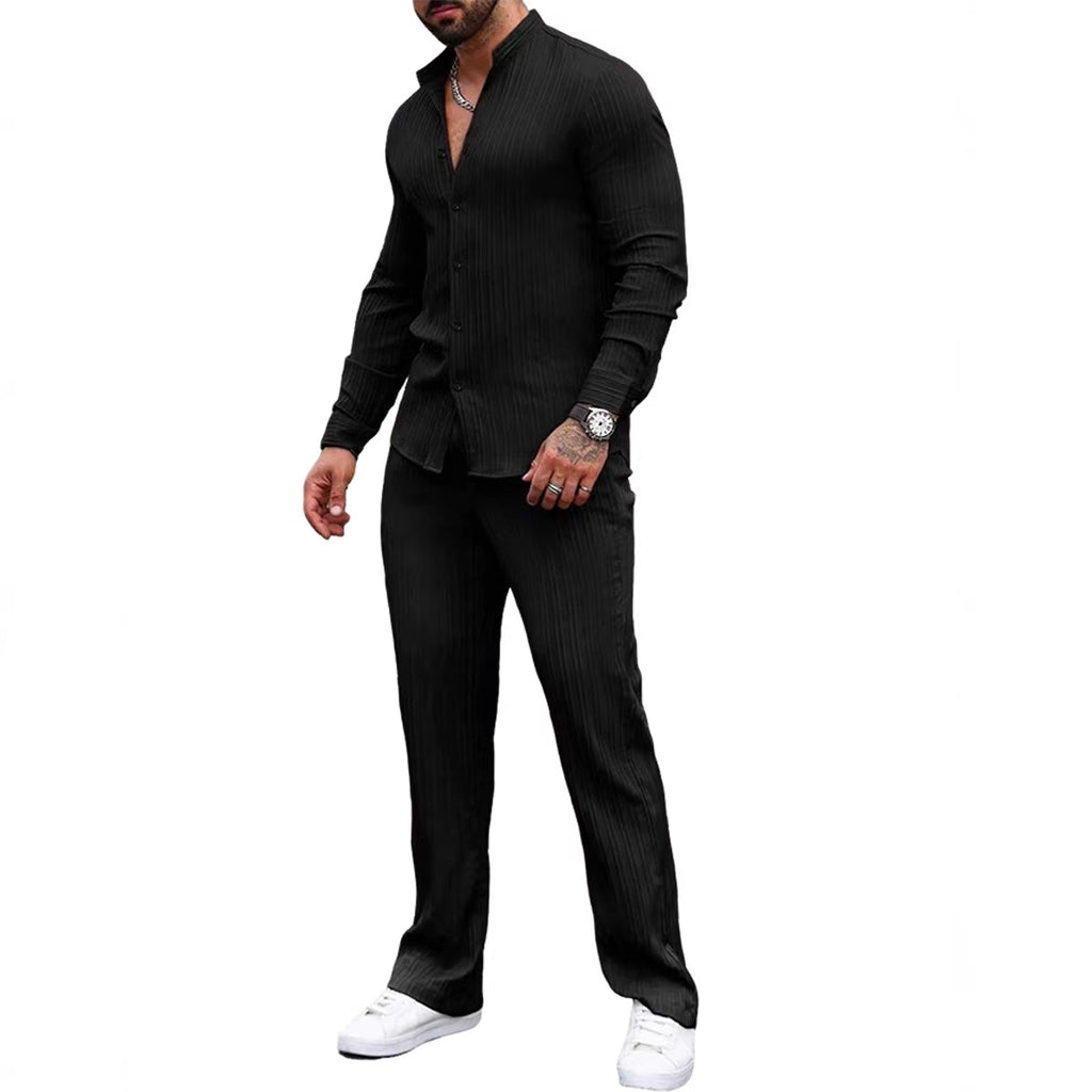 Solid-color Men's Casual Sport Two-piece Set Viral Finds Hub