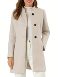 Women's Coat Fashion Casual Solid Color Autumn And Winter Viral Finds Hub