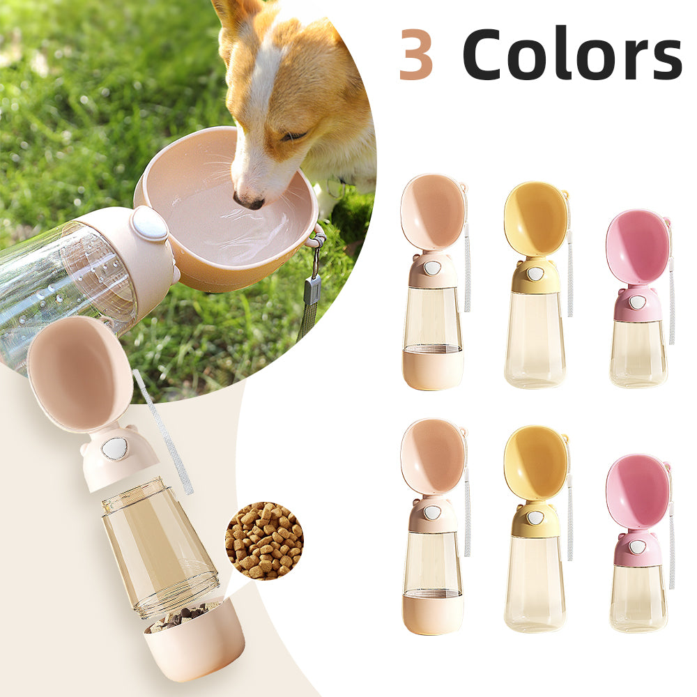 Portable Dog Water Bottle Food And Water Container For Pet Pets Feeder Bowl Outdoor Travel Drinking Bowls Water Dispenser Viral Finds Hub