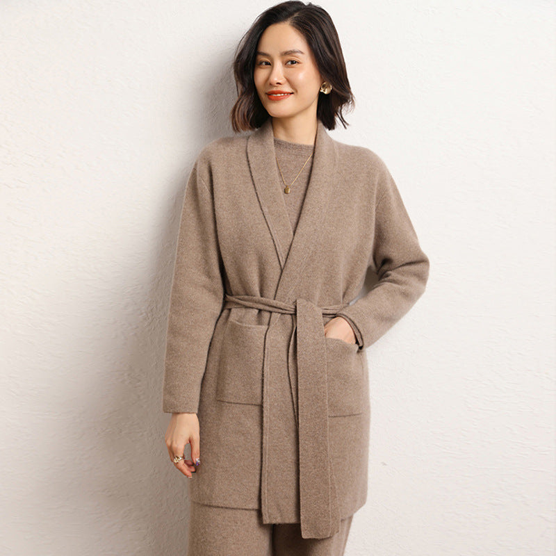 Fall Winter Fashion Mid-length Knitted Coat For Women Viral Finds Hub