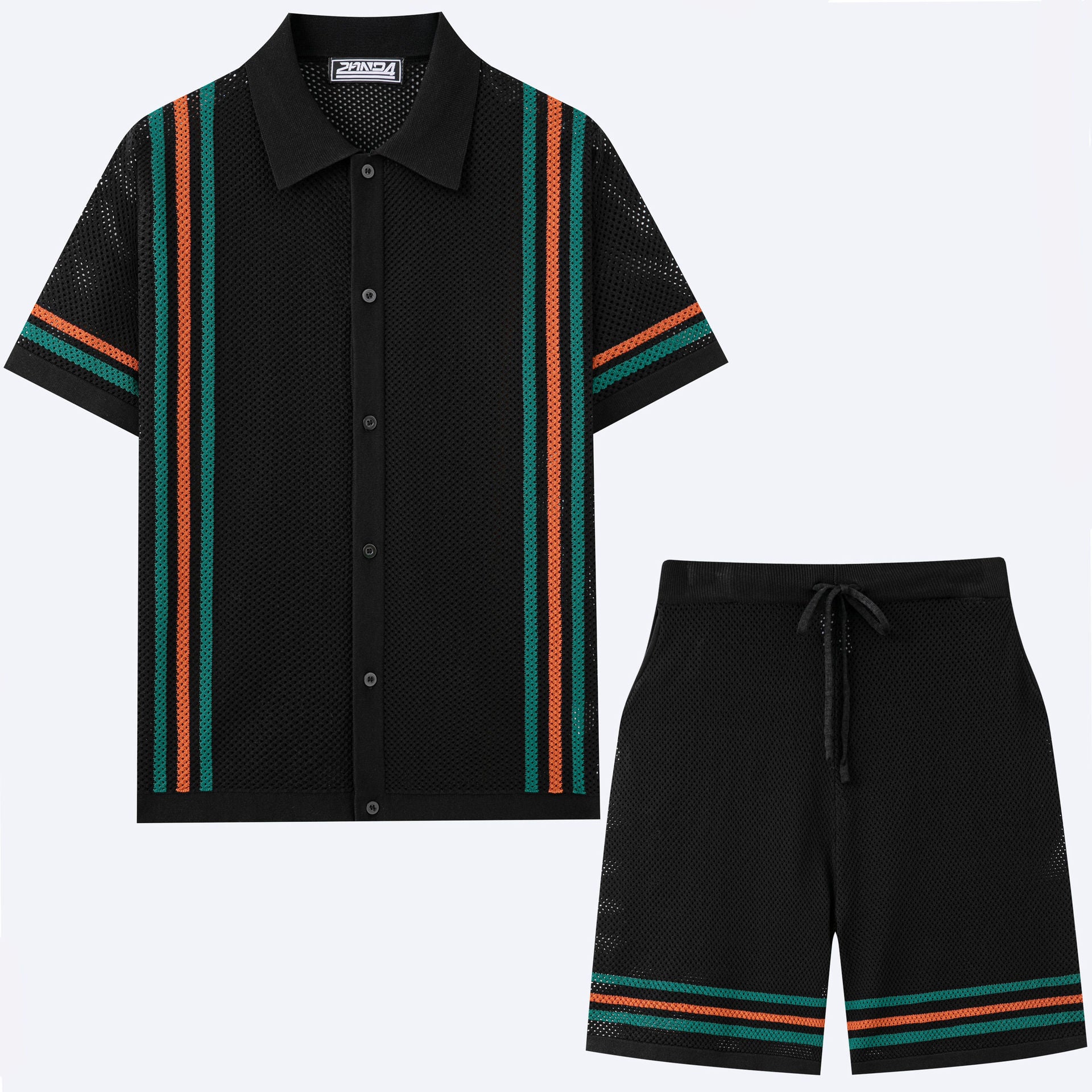Men's Hollow-Out Short-Sleeve Knitted Sweater Set Viral Finds Hub