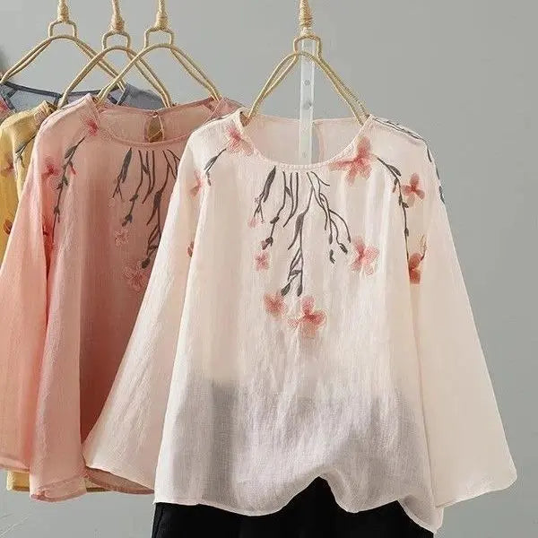Embroidered Sun-Protective Long-Sleeve Shirt For Women Viral Finds Hub