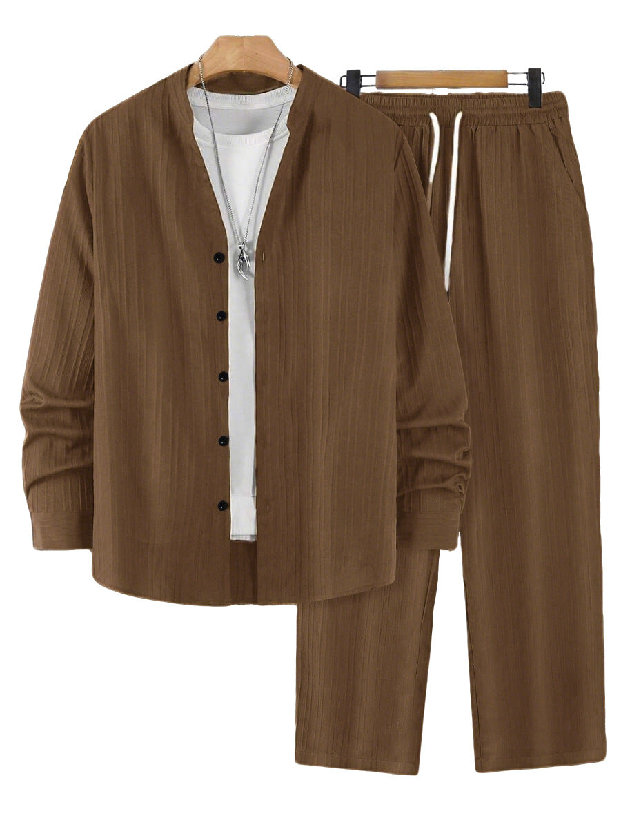 Solid-color Men's Casual Sport Two-piece Set Viral Finds Hub