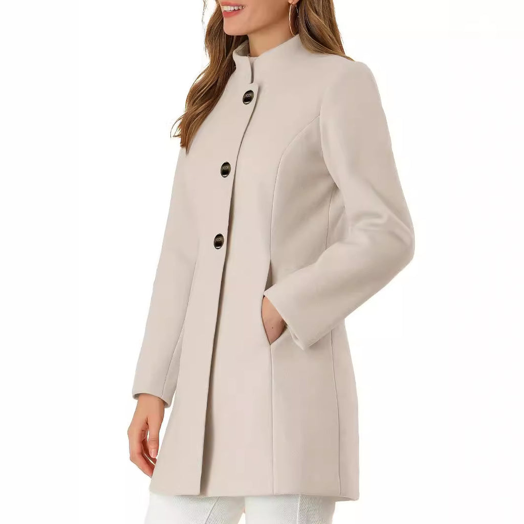 Women's Coat Fashion Casual Solid Color Autumn And Winter Viral Finds Hub