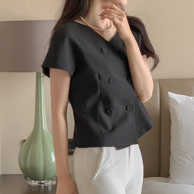 Double-breasted Waist-cinching Figure-flattering Short Coat Viral Finds Hub
