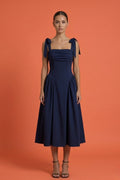 Women's Lose Fit Tie Shoulder Dress In A High Qaulity Strecth Bangaline Fabric Perfect Holiday Dress, Evening Dress Or Casual. Viral Finds Hub