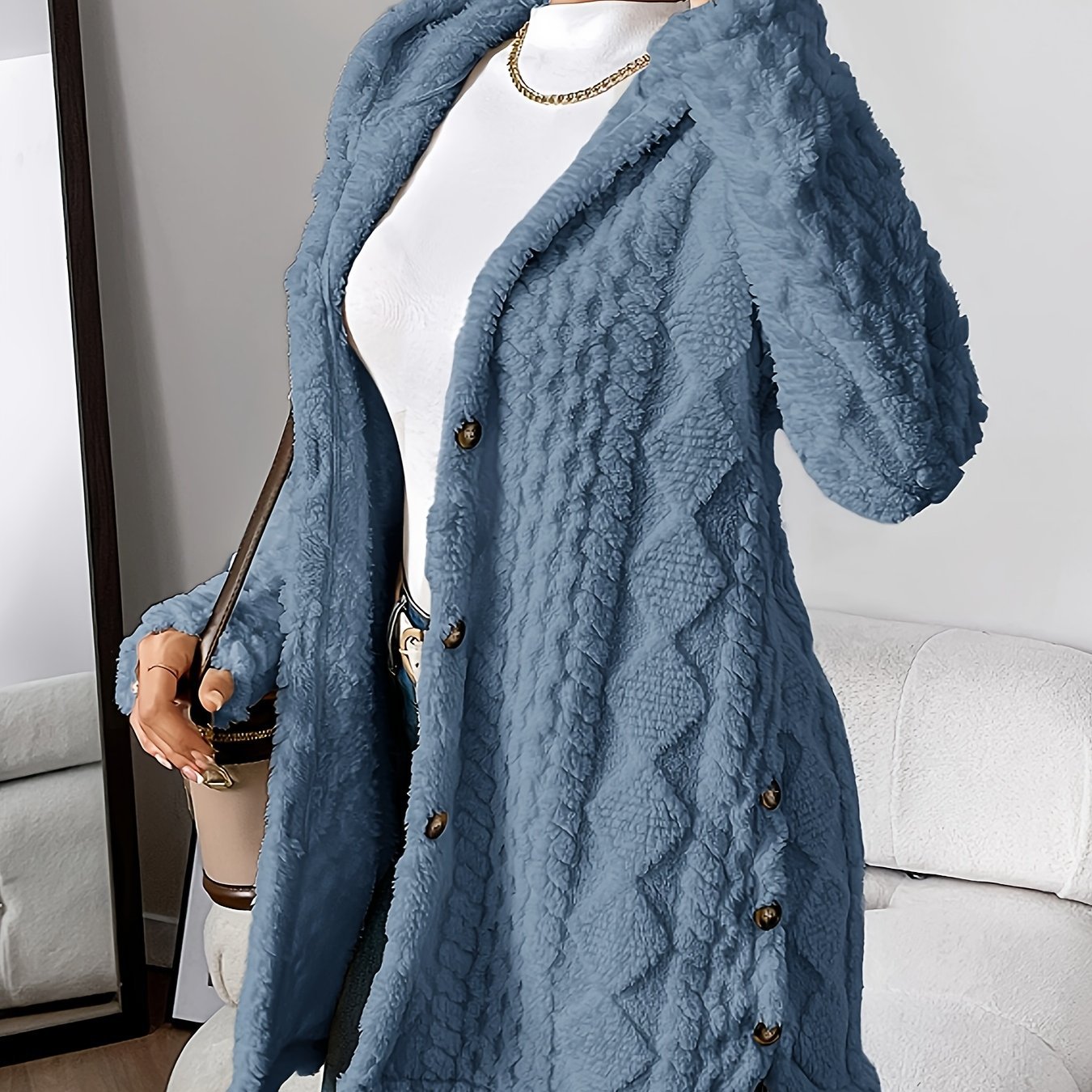 Women's Winter Long Hooded Cardigan Coat Viral Finds Hub