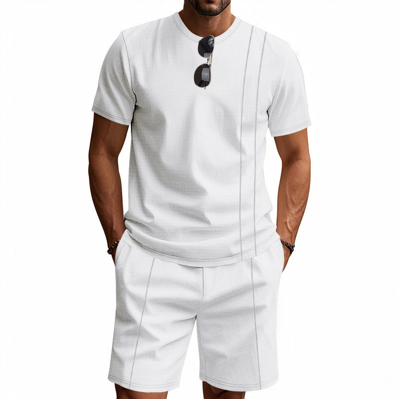 Men's Crew-Neck Short-Sleeve T-Shirt And Shorts Set Viral Finds Hub