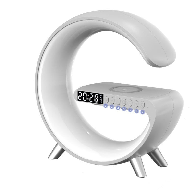 New Intelligent G Shaped LED Lamp Bluetooth Speake Wireless Charger Atmosphere Lamp App Control For Bedroom Home Decor Viral Finds Hub