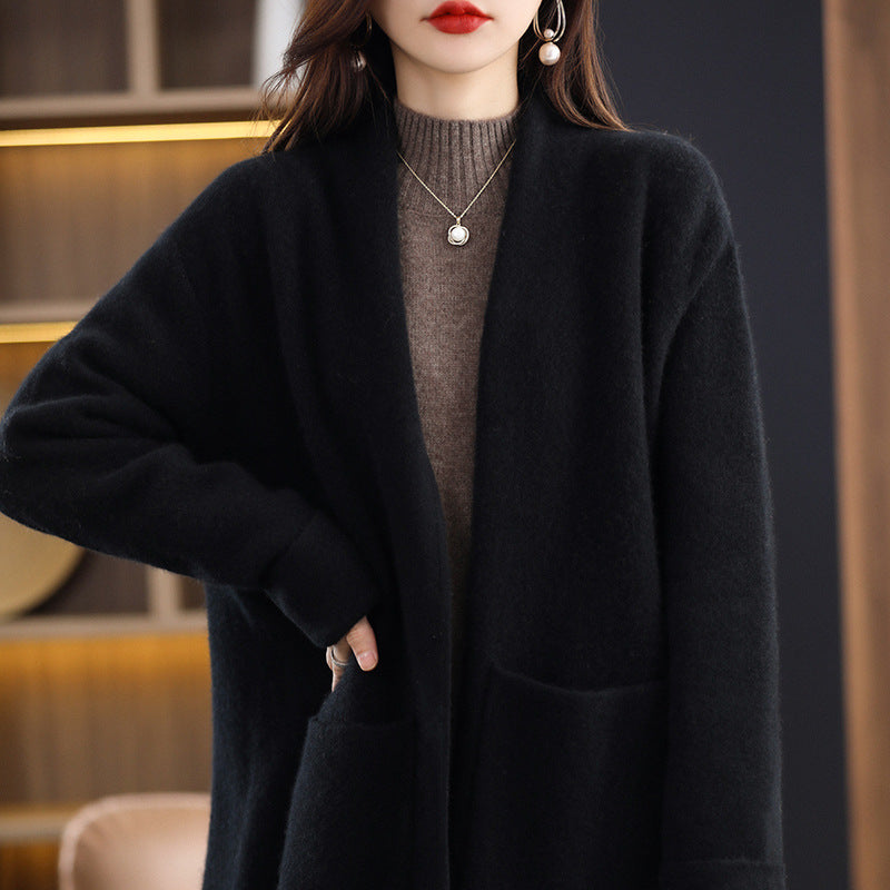 Fall Winter Fashion Mid-length Knitted Coat For Women Viral Finds Hub