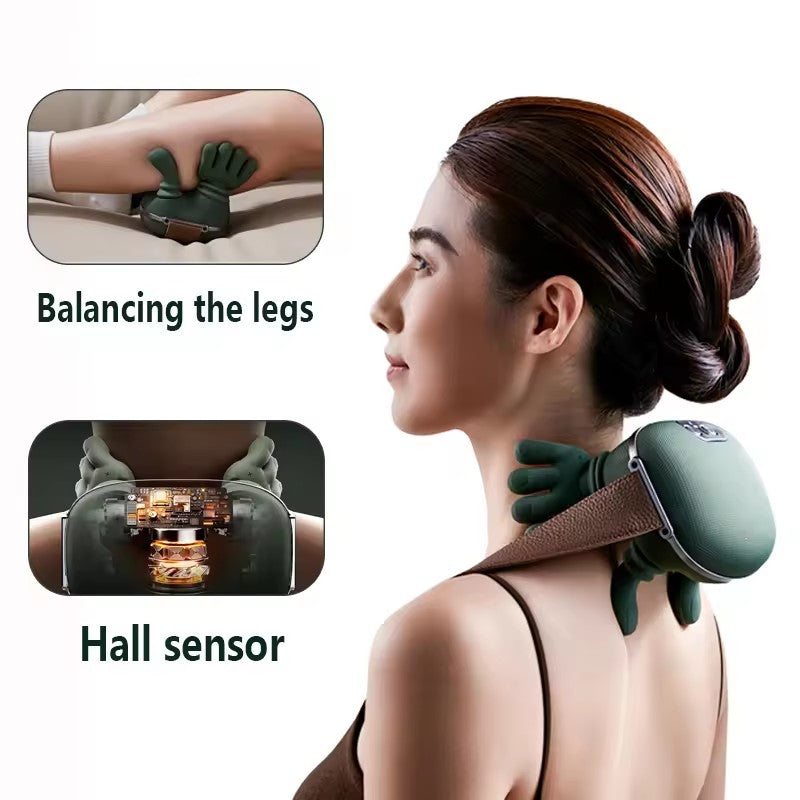 Electric Neck And Shoulder Muscle Massager Wireless Shoulder And Back Kneading Massage Shawl Neck Masajeador Relax Pain Relief Viral Finds Hub