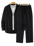 Solid-color Men's Casual Sport Two-piece Set Viral Finds Hub