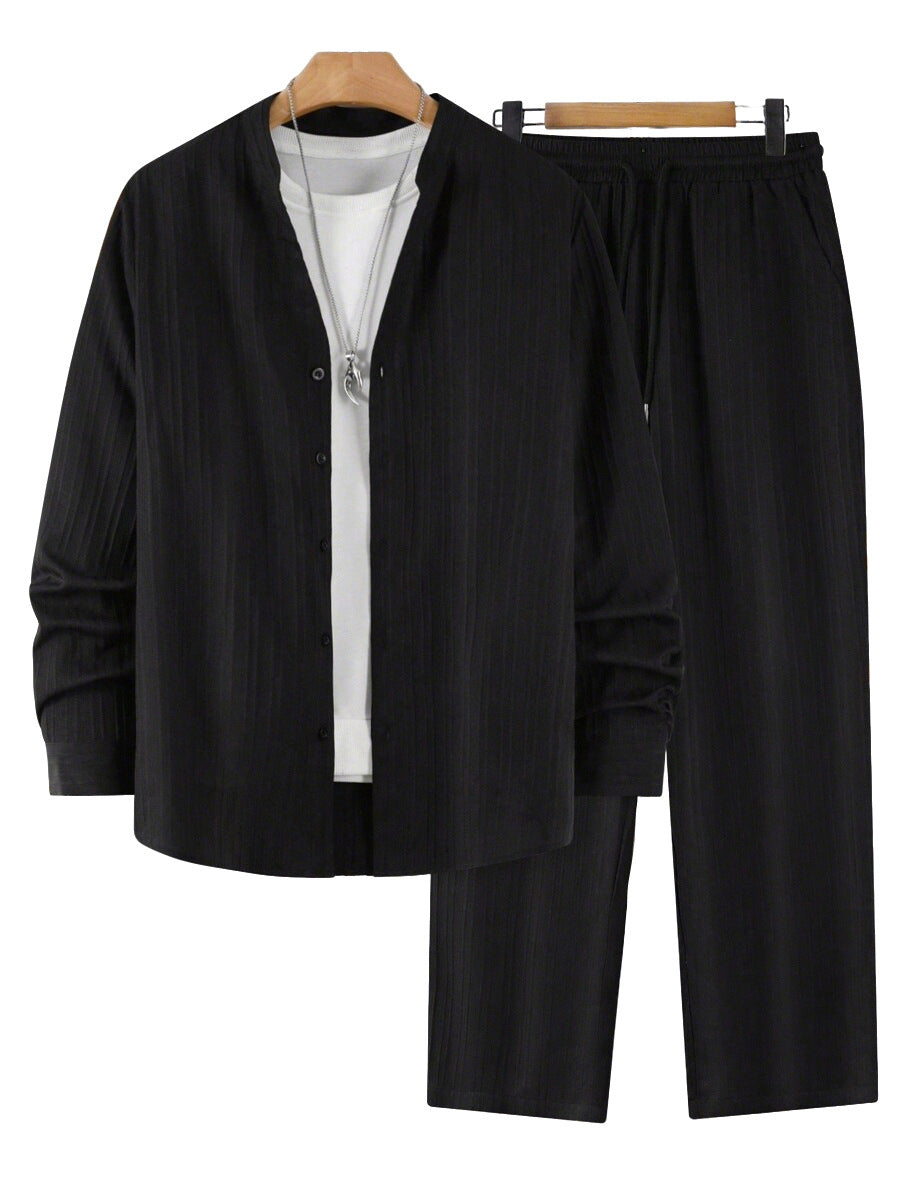 Solid-color Men's Casual Sport Two-piece Set Viral Finds Hub