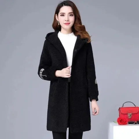 Wool Double-sided Fleece Coat Embroidery Thickening Viral Finds Hub