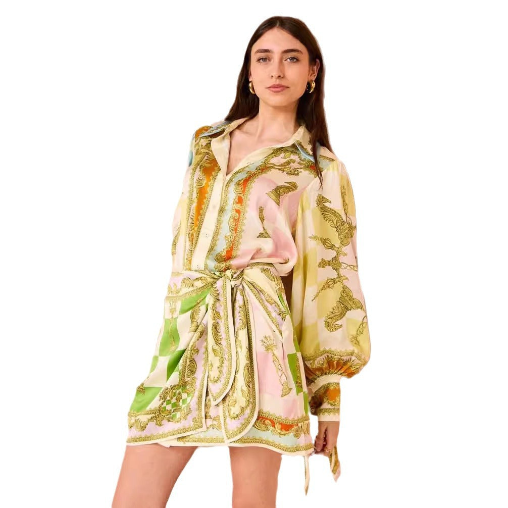 Women's Printed Holiday Fashion Casual Dress Viral Finds Hub