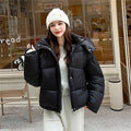 Elegant Fluffy Hooded Cotton Jacket Puffer Jacket Coat Warm Commute Viral Finds Hub