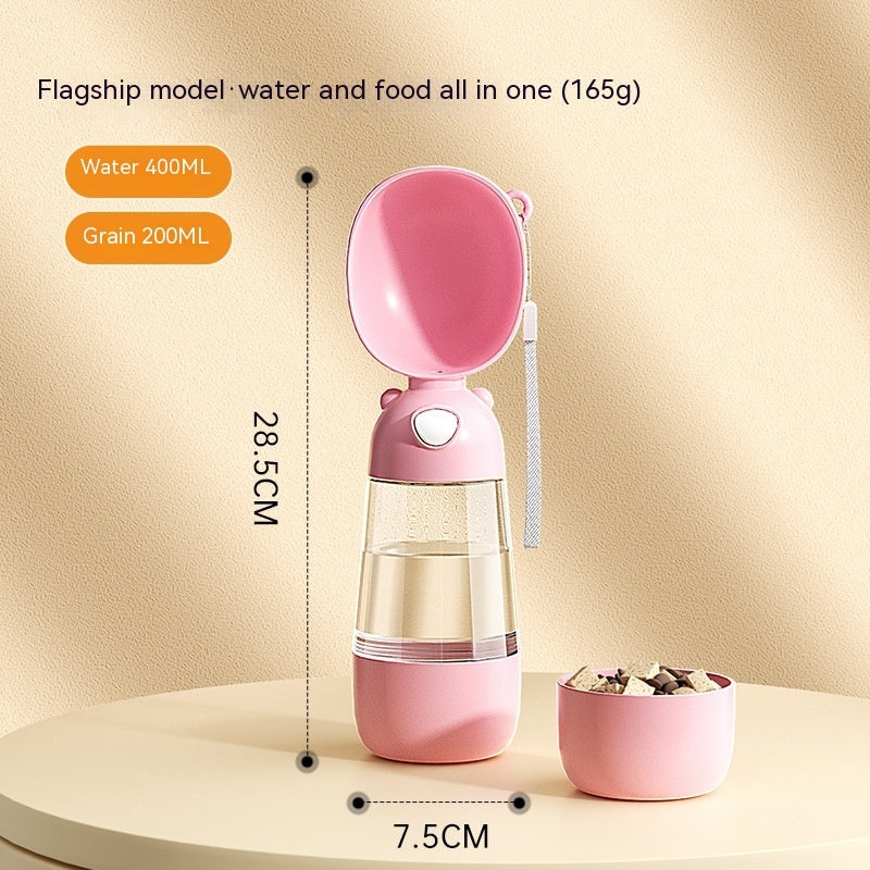 Portable Dog Water Bottle Food And Water Container For Pet Pets Feeder Bowl Outdoor Travel Drinking Bowls Water Dispenser Viral Finds Hub