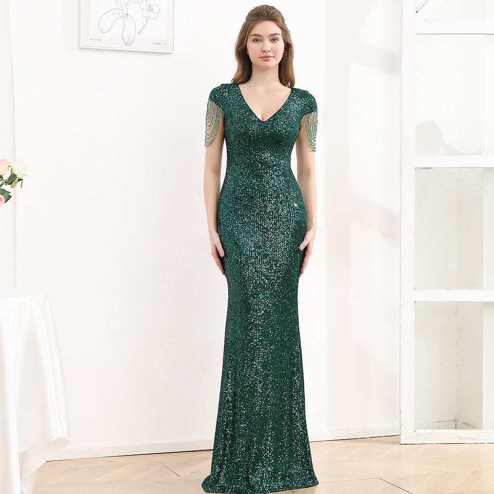 Sequined Slim Fit Slimming Long Dress Women Viral Finds Hub