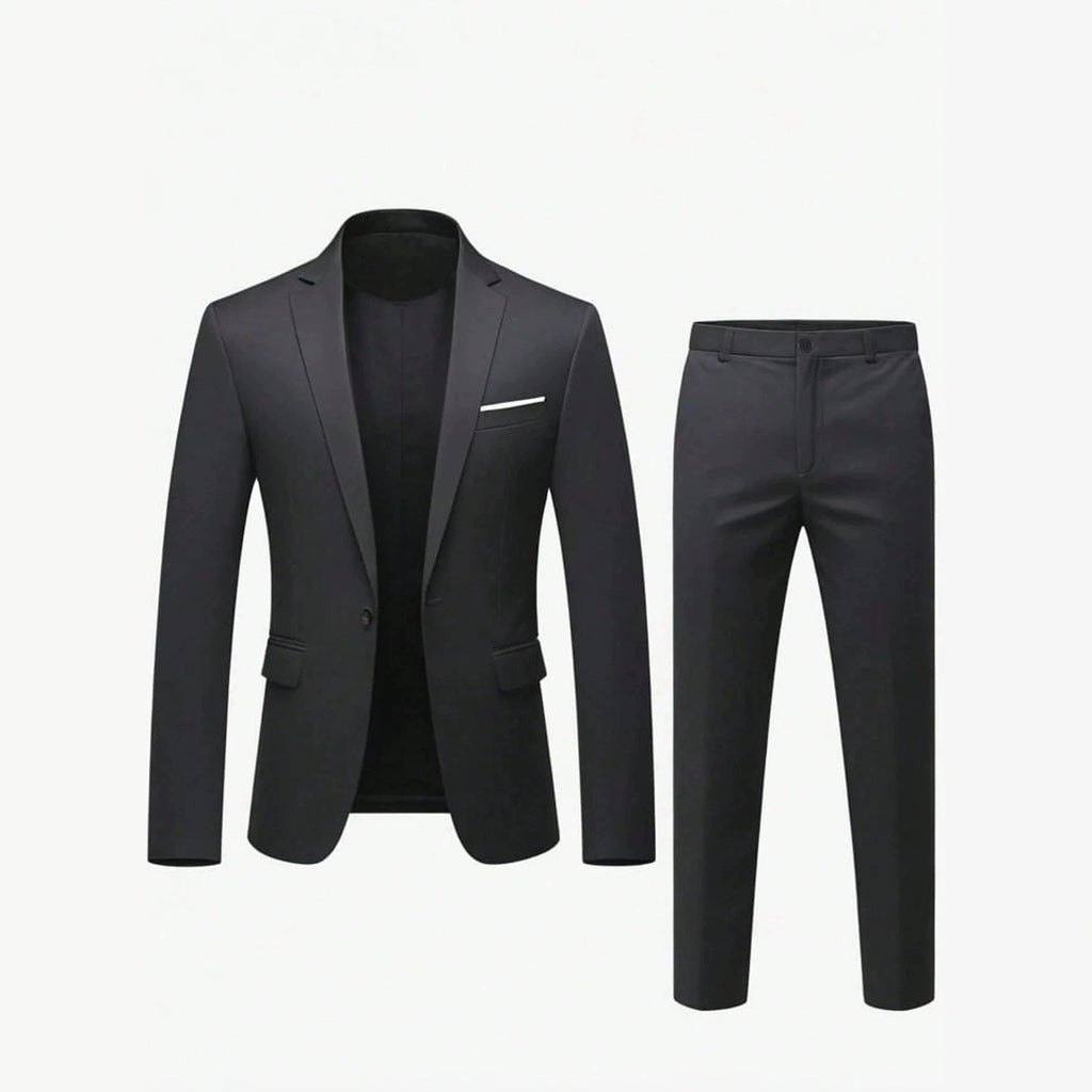 Mens Solid-Colored Suit Formal Gentlemans Suit Set Viral Finds Hub
