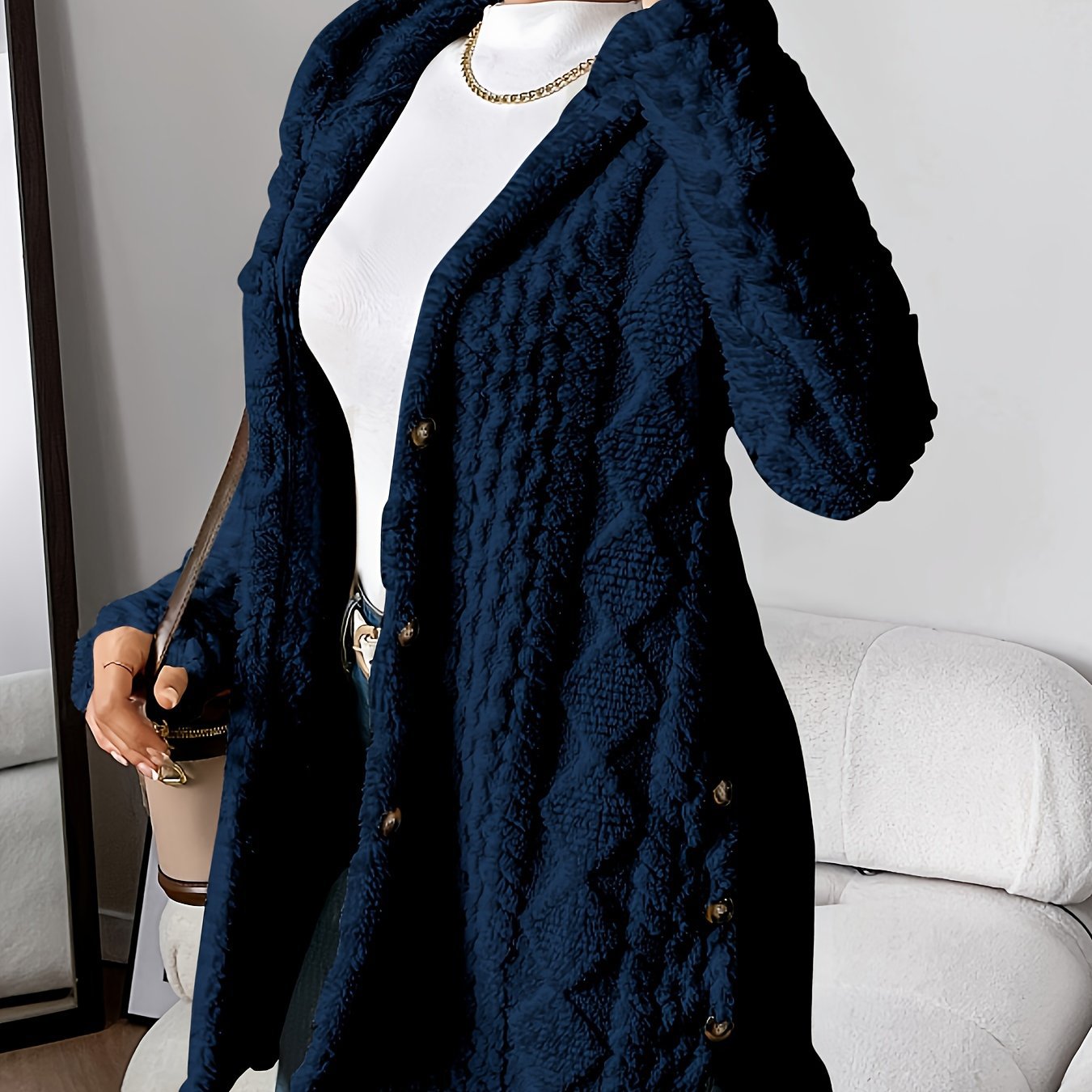 Women's Winter Long Hooded Cardigan Coat Viral Finds Hub