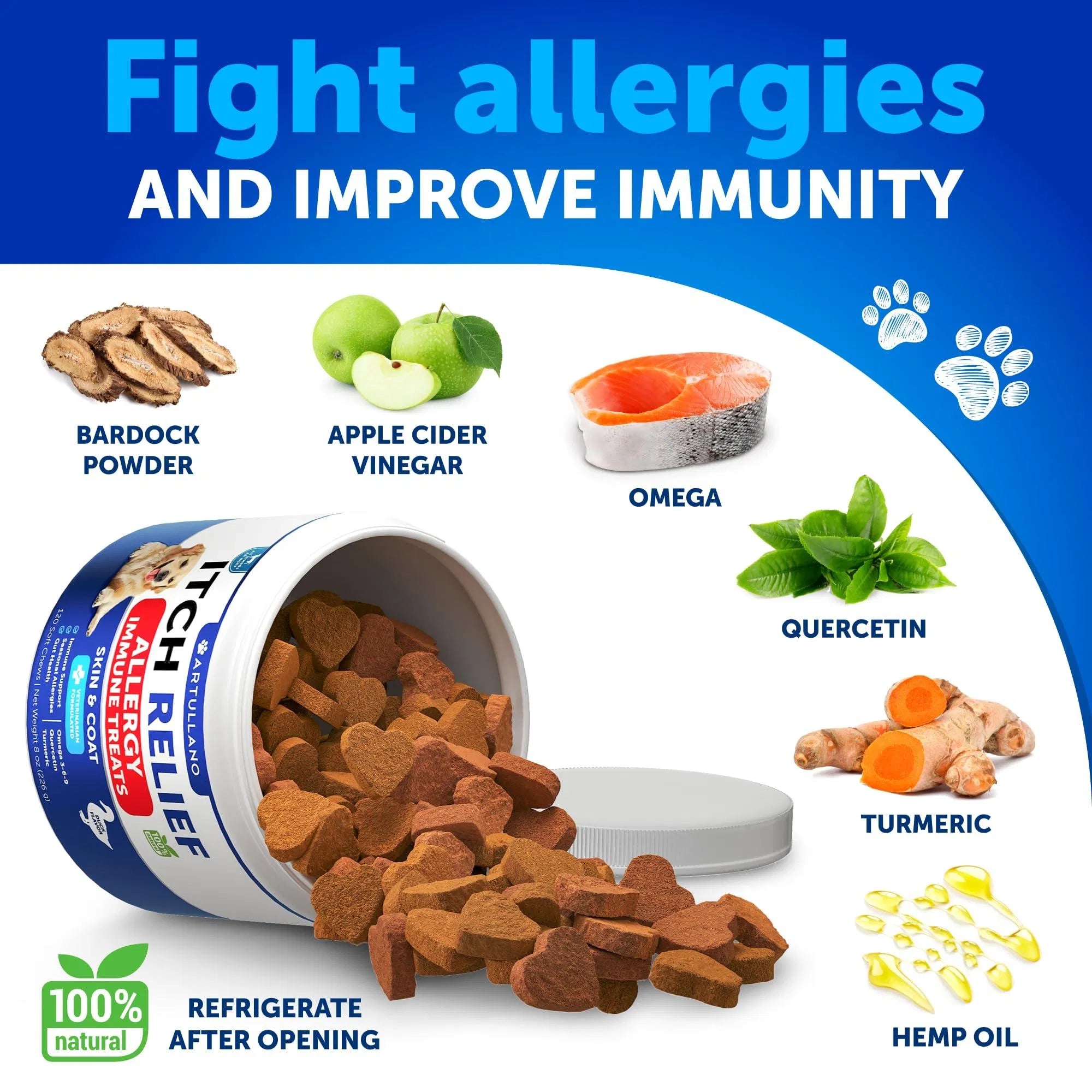 Dog Allergy Relief Chews Itching Skin Relief For Dogs Fish Oil 3 Seasonal Allergies Pills Skin & Coat Anti ItchHot Spots Treatment Canine Immune Health Supplement 120 Soft Treats Viral Finds Hub
