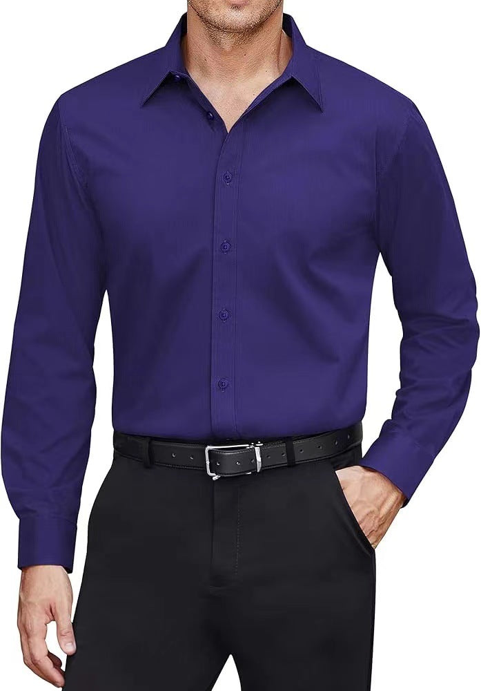 European And American Style Solid-color Men's Shirt Viral Finds Hub