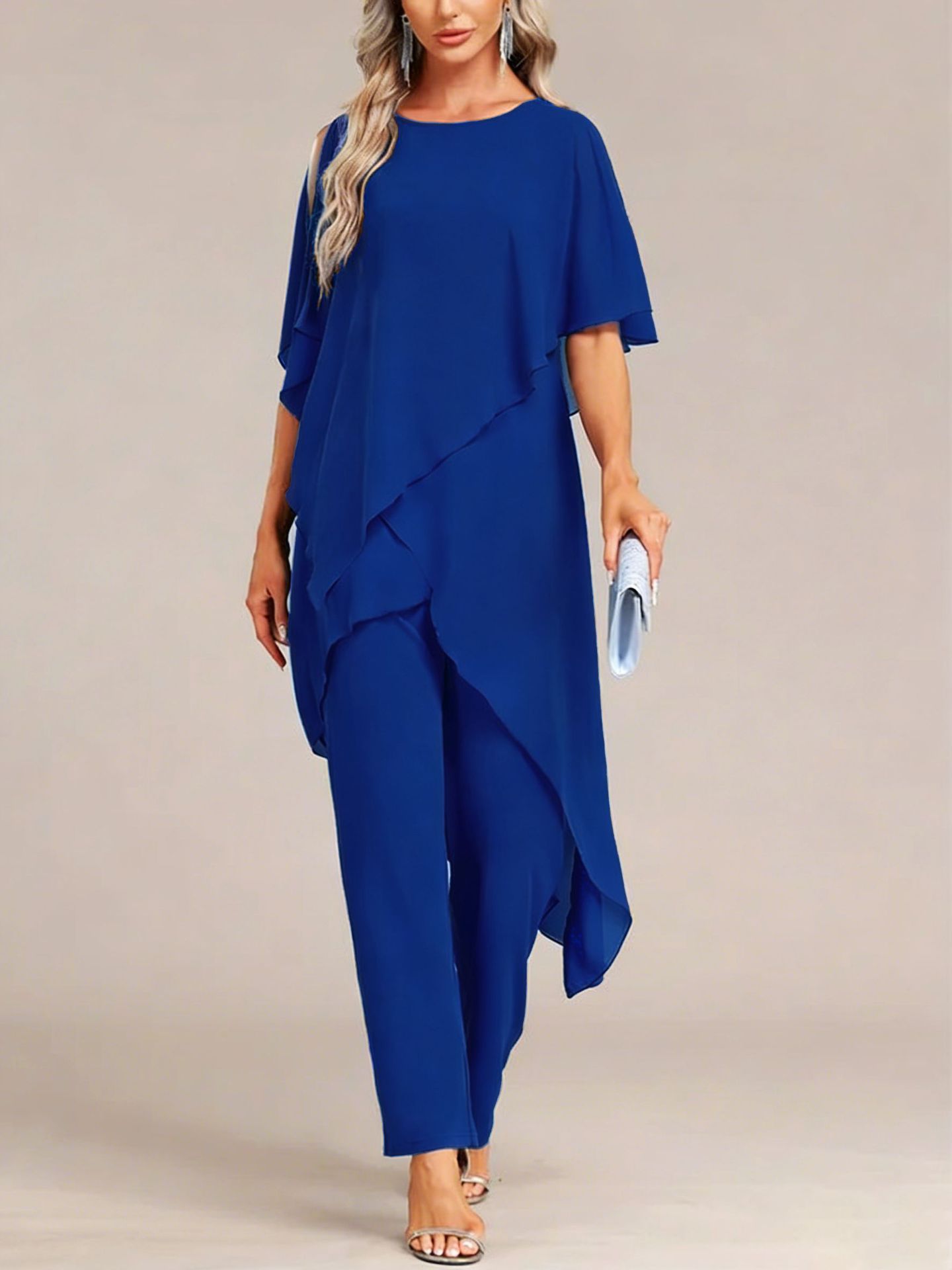 Women's Off-shoulder Irregular Top And Pants Two-piece Set Viral Finds Hub