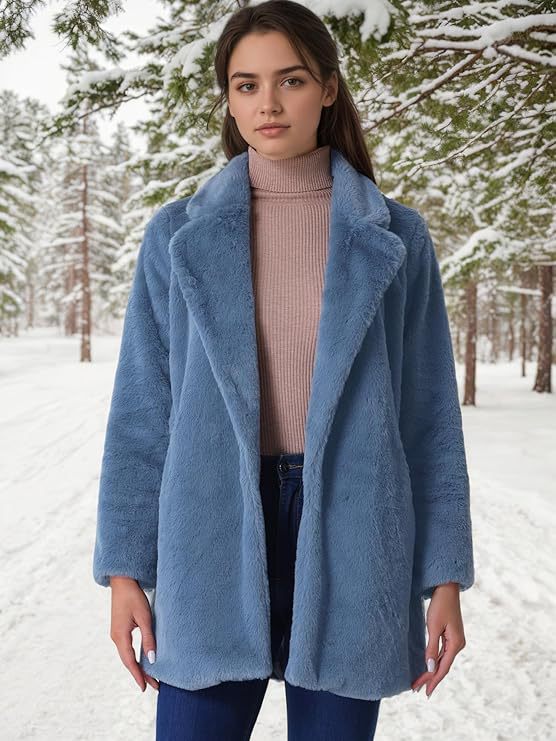 Women's Imitation Otter Rabbit Fur Grass Medium Long Suit Collar Coat Viral Finds Hub