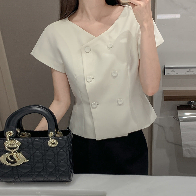 Double-breasted Waist-cinching Figure-flattering Short Coat Viral Finds Hub
