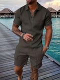 Casual Men's European And American Fashion Men's Polo Shirt Suit Viral Finds Hub