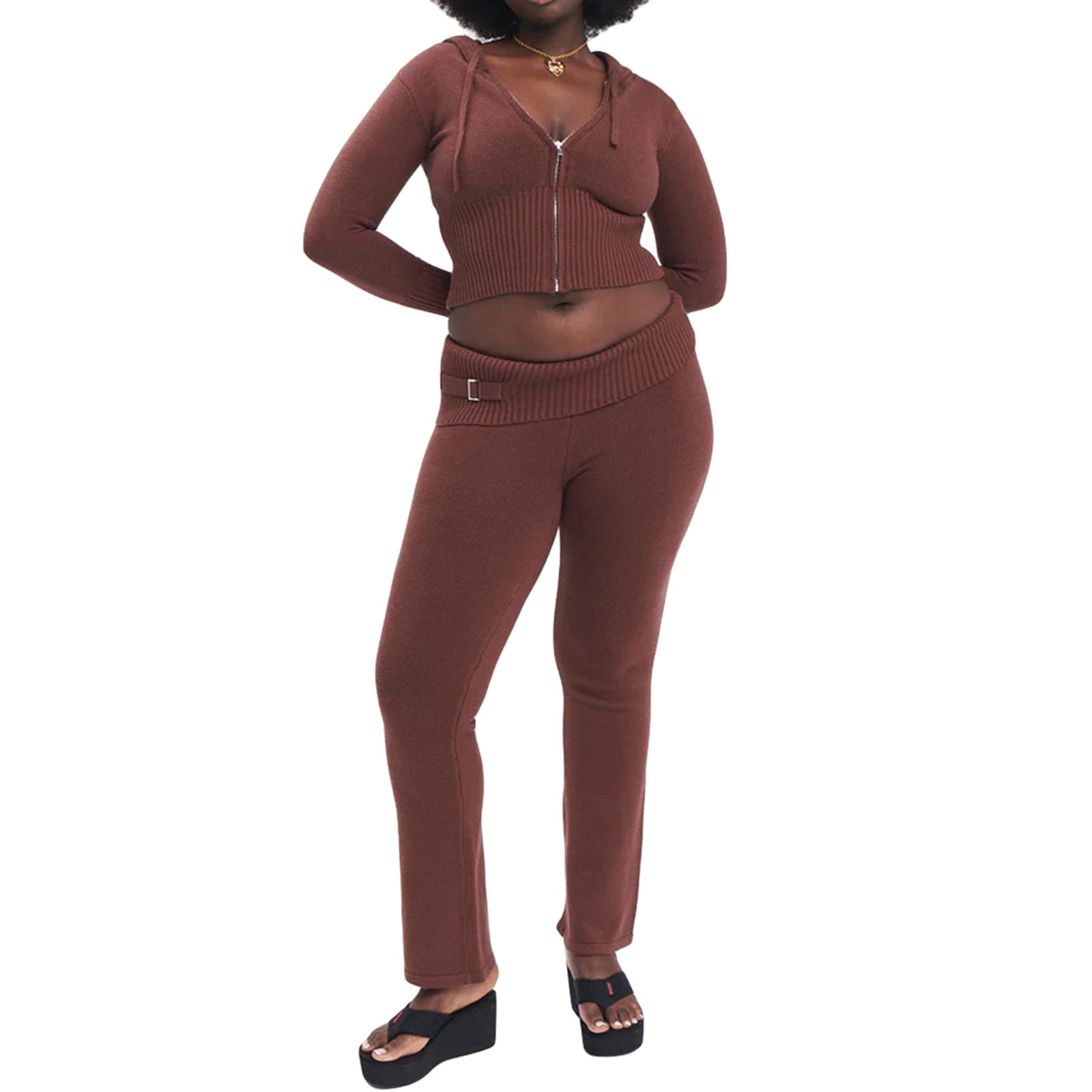 Hoodie Suit Sports Leisure Sexy Zip Long Sleeve Sweater And High Waist Long Pants Set Women's Clothing Viral Finds Hub