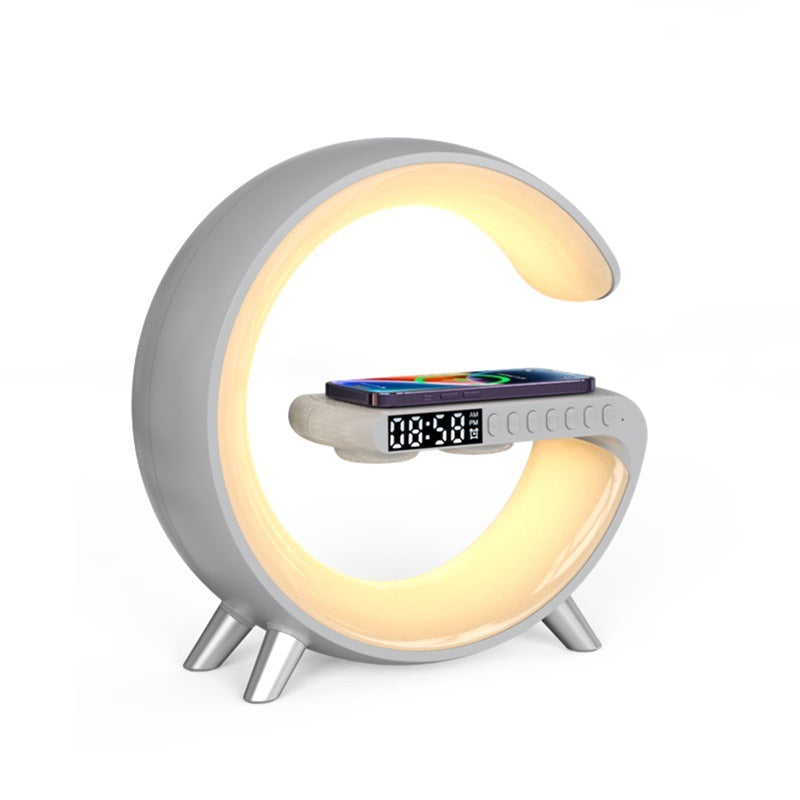 New Intelligent G Shaped LED Lamp Bluetooth Speake Wireless Charger Atmosphere Lamp App Control For Bedroom Home Decor Viral Finds Hub