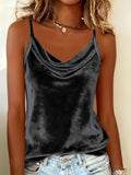 Women Solid Velour Camis Vest Women Tank Tops Female Summer Sexy Strap Basic Tops Slim Sleeveless Viral Finds Hub