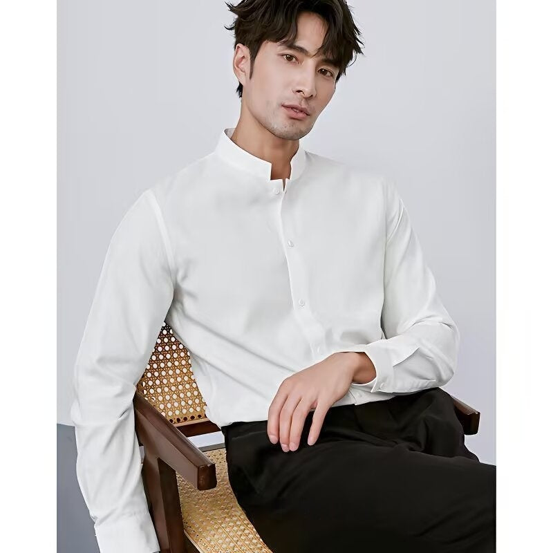 Casual Chinese-style Artistic Long-sleeve Mandarin-collar Shirt Viral Finds Hub
