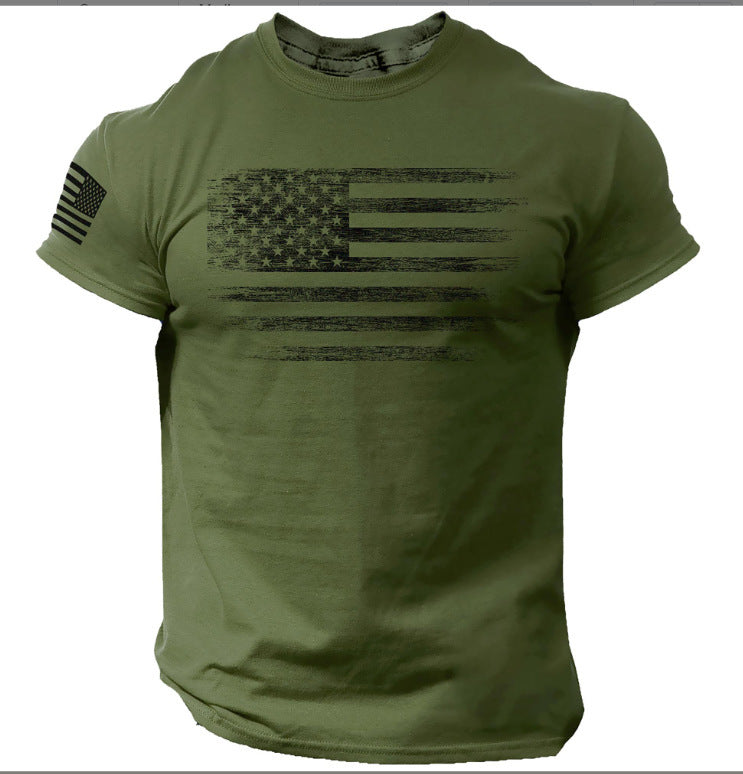 Men's Casual Crew-Neck Short-Sleeve T-Shirt With Beach Sunset And Coconut Tree Print Viral Finds Hub