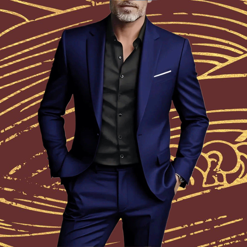 Men's Business-Casual Two-Piece Suit Set Viral Finds Hub