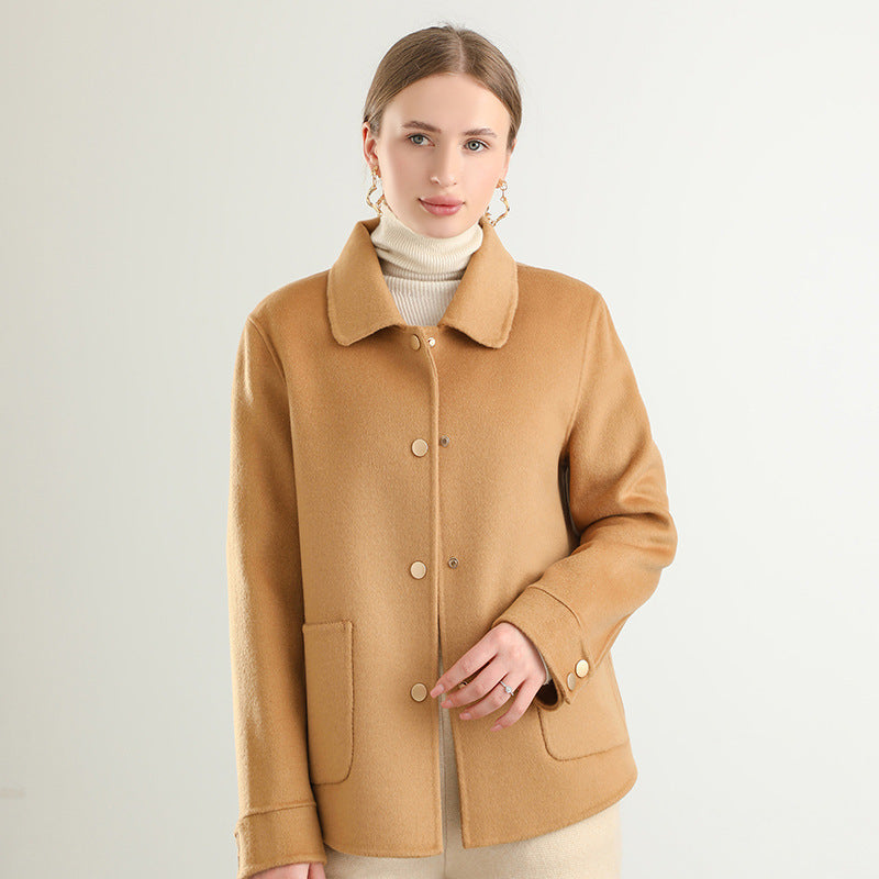 Autumn And Winter New Polo Collar Solid Color Coat For Women Viral Finds Hub