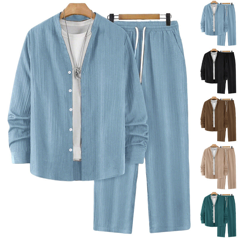 Solid-color Men's Casual Sport Two-piece Set Viral Finds Hub