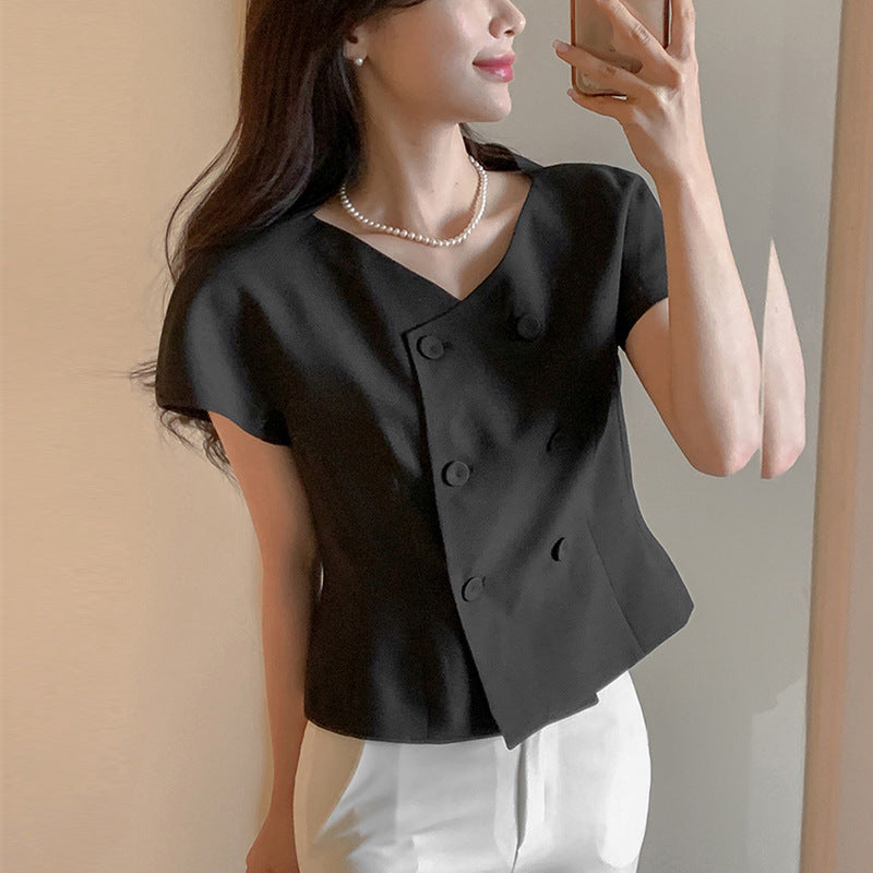 Double-breasted Waist-cinching Figure-flattering Short Coat Viral Finds Hub