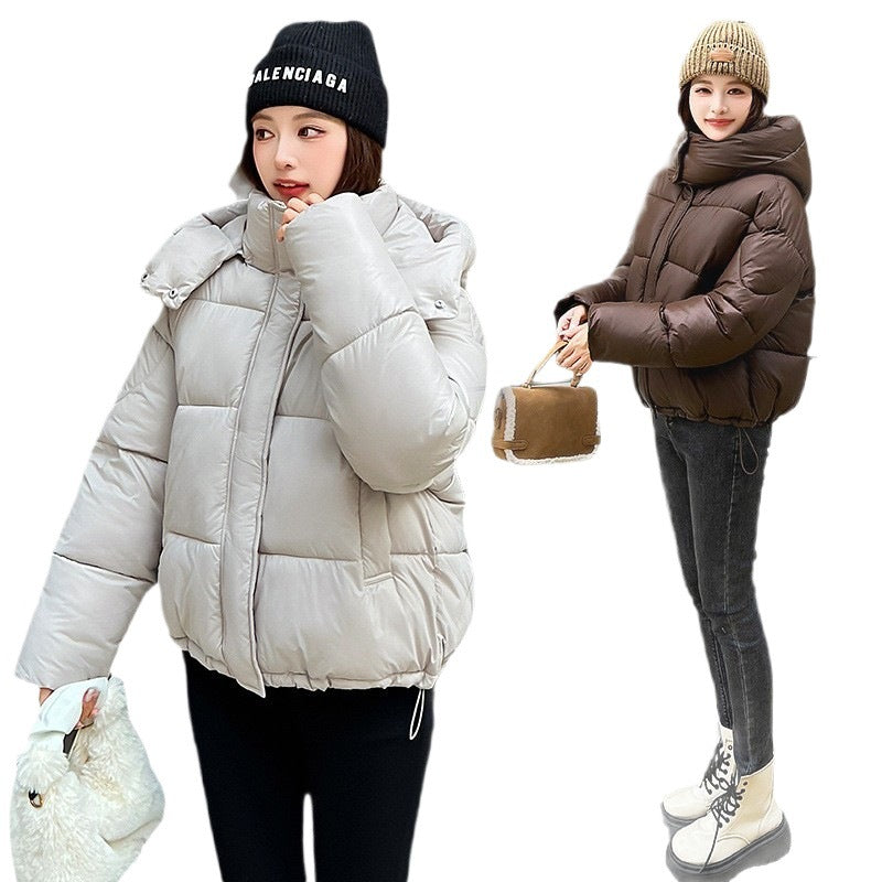 Elegant Fluffy Hooded Cotton Jacket Puffer Jacket Coat Warm Commute Viral Finds Hub