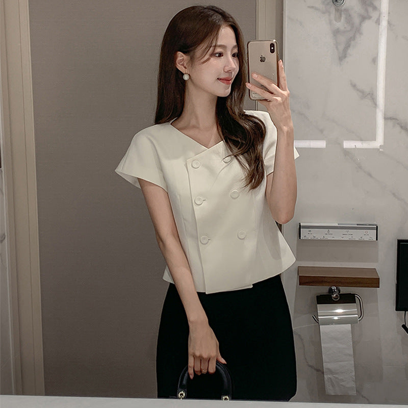 Double-breasted Waist-cinching Figure-flattering Short Coat Viral Finds Hub