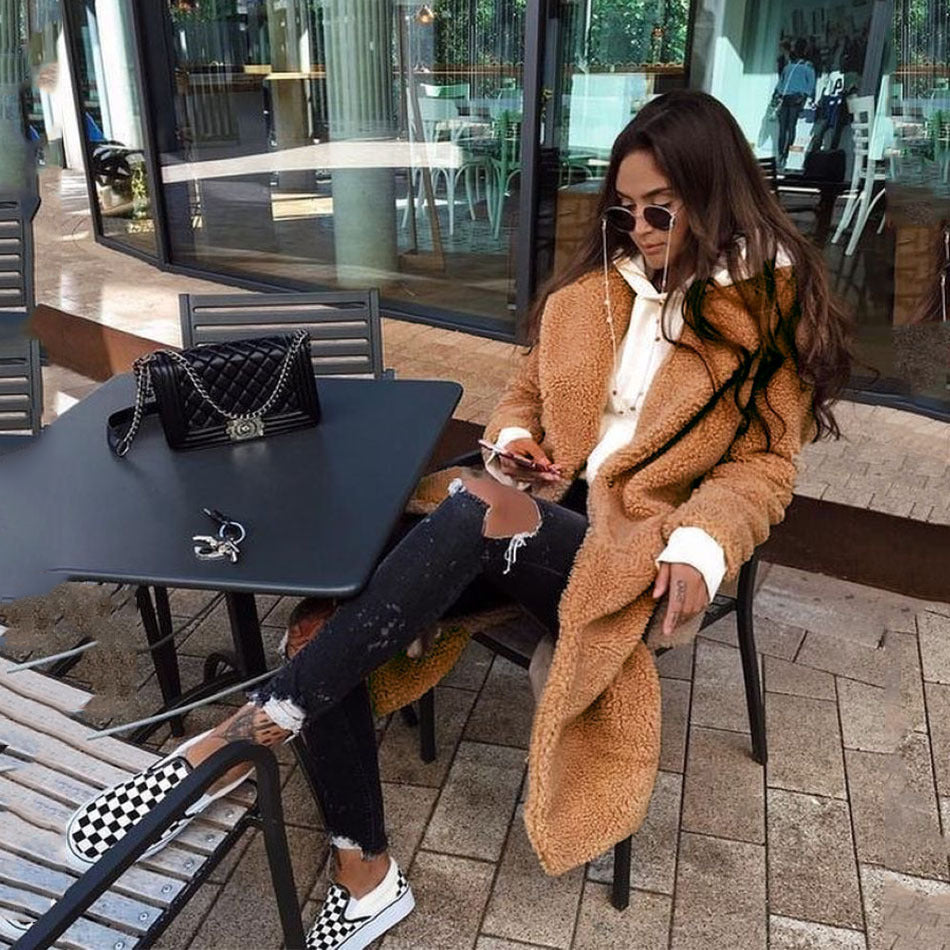 European And American Autumn And Winter Double-sided Lapel Woolen Coat For Women Viral Finds Hub