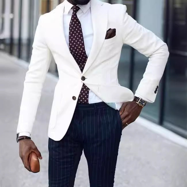 Business-Casual Printed Blazer With Double Buttons Viral Finds Hub