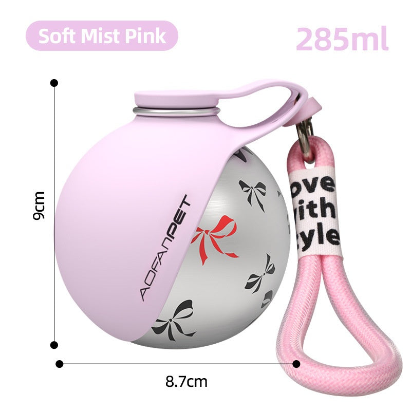 Creative Portable Outdoor Pet Stainless Steel Water Cup Small Dog Water Bottle Convenient Dog Drink Dispenser Puppy Travel Portable Water Bowl Pet Products Viral Finds Hub