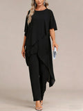 Women's Off-shoulder Irregular Top And Pants Two-piece Set Viral Finds Hub