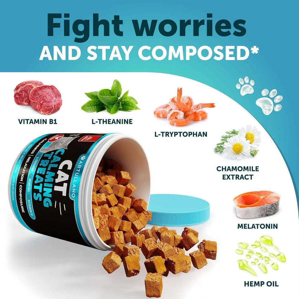 Do Not Sell On Amazon Hemp Cat Calming Treats For Stress & Anxiety Relief Cat Kittens Melatonin Viral Finds Hub