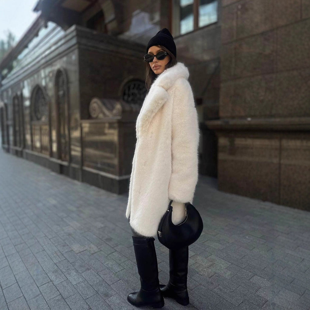 Women's Mid-length Fashion Artificial Wool Coat Viral Finds Hub