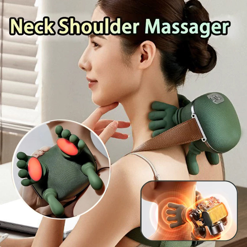 Electric Neck And Shoulder Muscle Massager Wireless Shoulder And Back Kneading Massage Shawl Neck Masajeador Relax Pain Relief Viral Finds Hub