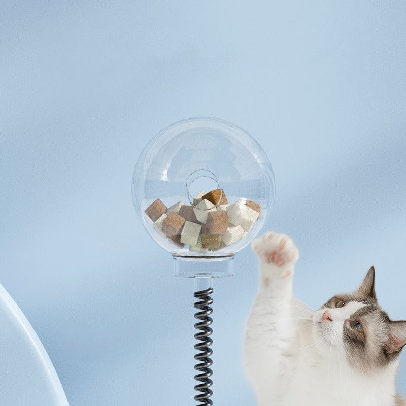 Cat Leakage Food 2 In 1 Toys Turntable Ball Toys Kitten Funny Cat Training Spring Ball Cat Supplies Pet Products Viral Finds Hub